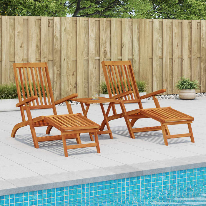 Șezlong pliabil și culisant 2 pcs 55 x 146 x 91 cm WALTI