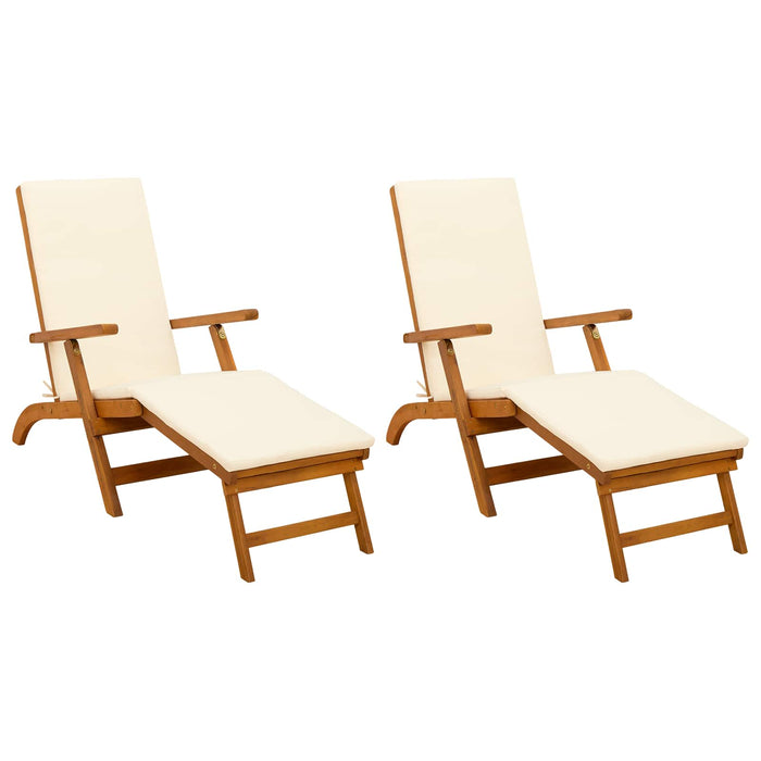 Șezlong pliabil și culisant 2 pcs 55 x 146 x 91 cm WALTI