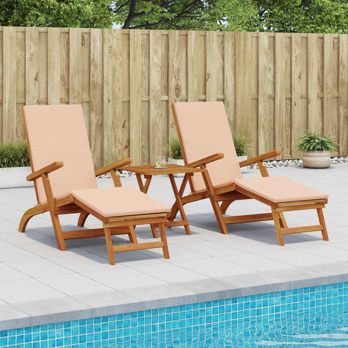 Șezlong pliabil și culisant 2 pcs 55 x 146 x 91 cm WALTI