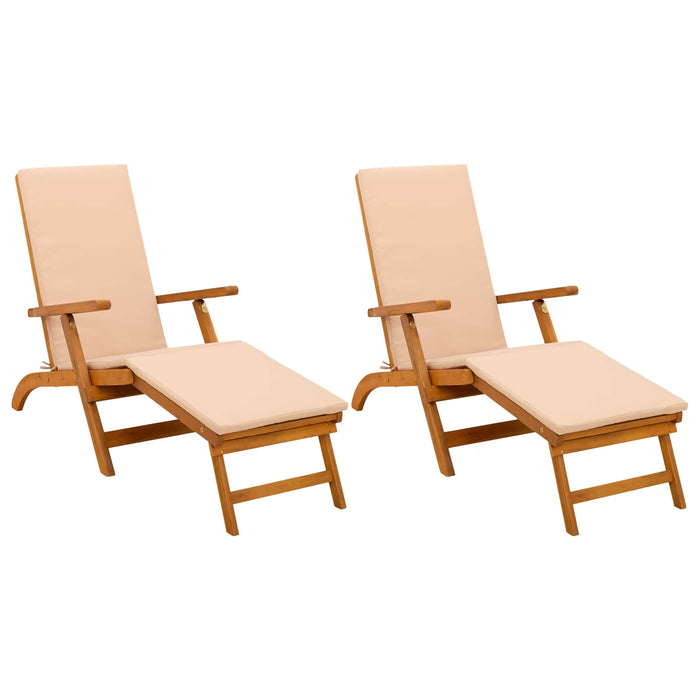Șezlong pliabil și culisant 2 pcs 55 x 146 x 91 cm WALTI