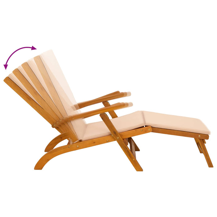 Șezlong pliabil și culisant 2 pcs 55 x 146 x 91 cm WALTI
