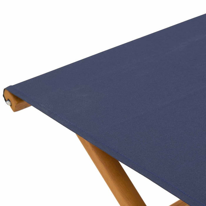 Scaun de plajă 2 pcs Lemn de eucalipt masiv albastru WALTI