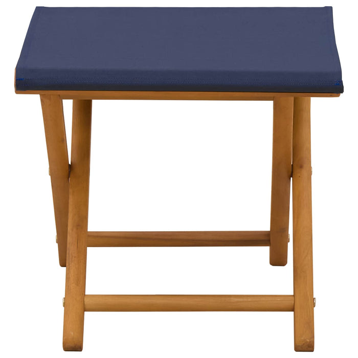 Scaun de plajă 2 pcs Lemn de eucalipt masiv albastru WALTI