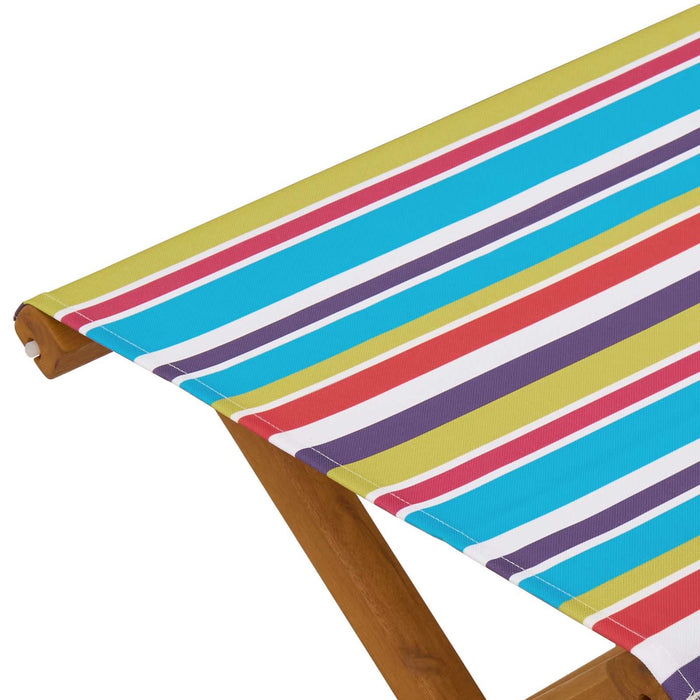 Scaun de plajă 2 pcs Lemn de eucalipt masiv Multicolour WALTI