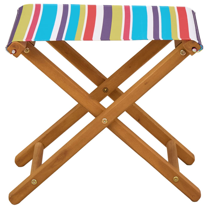 Scaun de plajă 2 pcs Lemn de eucalipt masiv Multicolour WALTI
