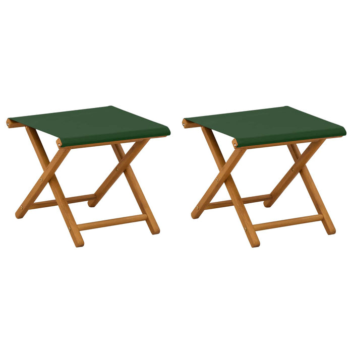 Scaun de plajă 2 pcs Lemn de eucalipt masiv Verde WALTI