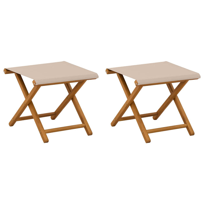 Scaun de plajă 2 pcs Lemn de eucalipt masiv Bej WALTI