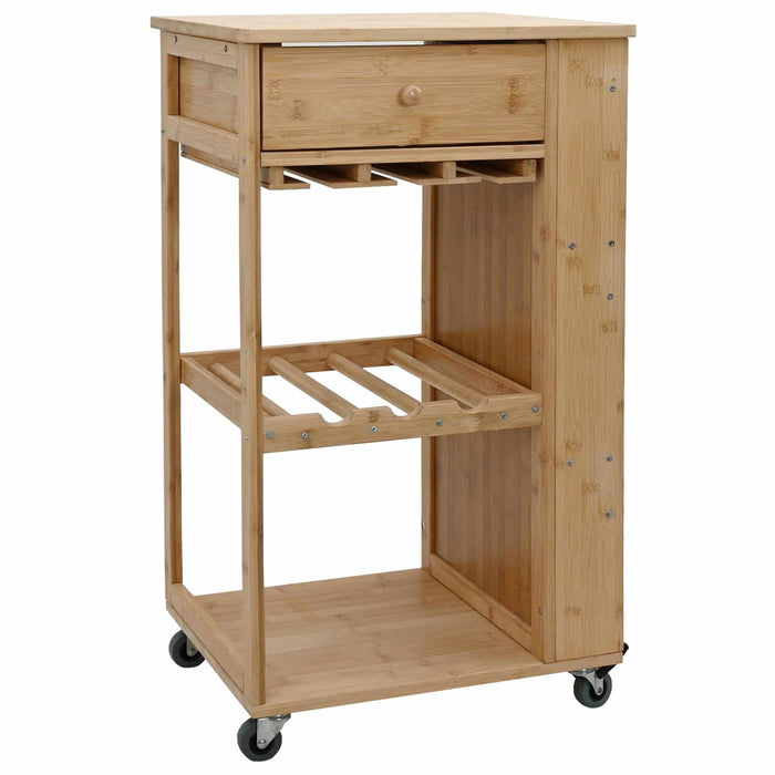 Cărucior de bucătărie cu roți natural 47,5 x 36 x 83 cm Bambus - WALTI WALTI
