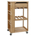 Cărucior de bucătărie cu roți natural 47,5 x 36 x 83 cm Bambus - WALTI WALTI