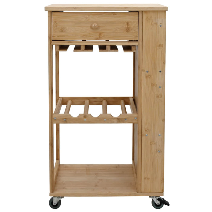 Cărucior de bucătărie cu roți natural 47,5 x 36 x 83 cm Bambus - WALTI WALTI
