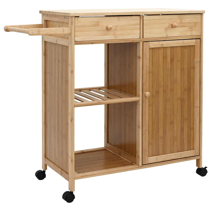 Cărucior de bucătărie cu roți natural 90,5 x 36 x 86,5 cm - WALTI WALTI