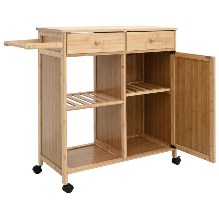 Cărucior de bucătărie cu roți natural 90,5 x 36 x 86,5 cm - WALTI WALTI
