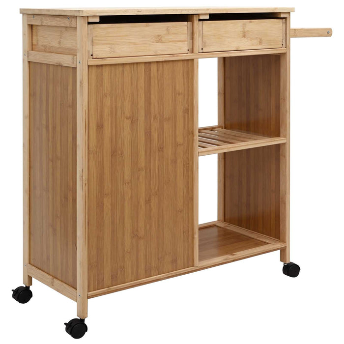 Cărucior de bucătărie cu roți natural 90,5 x 36 x 86,5 cm - WALTI WALTI