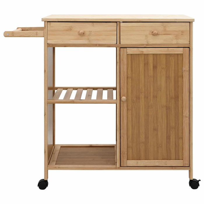 Cărucior de bucătărie cu roți natural 90,5 x 36 x 86,5 cm - WALTI WALTI