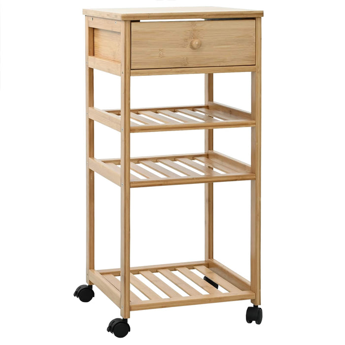 Cărucior de bucătărie cu roți natural 37 x 36 x 80 cm Bambus - WALTI WALTI