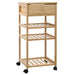 Cărucior de bucătărie cu roți natural 37 x 36 x 80 cm Bambus - WALTI WALTI