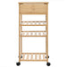 Cărucior de bucătărie cu roți natural 37 x 36 x 80 cm Bambus - WALTI WALTI