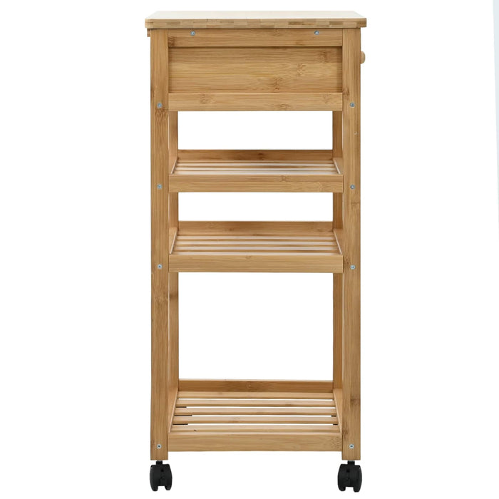 Cărucior de bucătărie cu roți natural 37 x 36 x 80 cm Bambus - WALTI WALTI