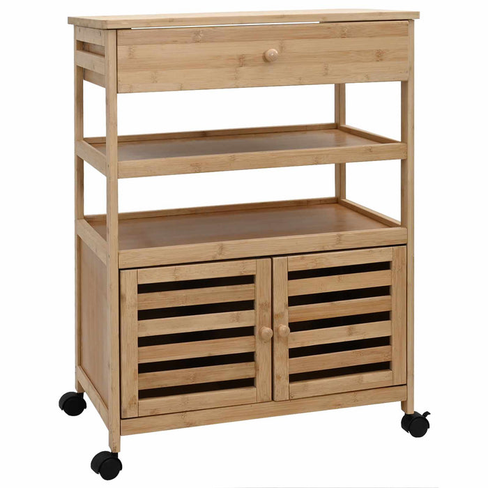 Cărucior de bucătărie cu roți natural 59,5 x 36 x 82 cm Bambus - WALTI WALTI