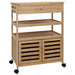 Cărucior de bucătărie cu roți natural 59,5 x 36 x 82 cm Bambus - WALTI WALTI