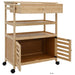 Cărucior de bucătărie cu roți natural 59,5 x 36 x 82 cm Bambus - WALTI WALTI