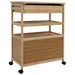 Cărucior de bucătărie cu roți natural 59,5 x 36 x 82 cm Bambus - WALTI WALTI
