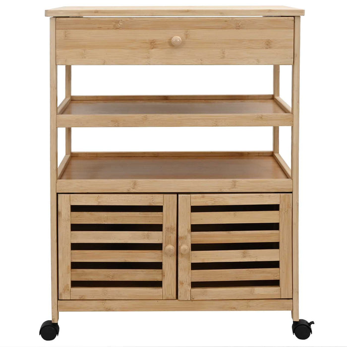 Cărucior de bucătărie cu roți natural 59,5 x 36 x 82 cm Bambus - WALTI WALTI