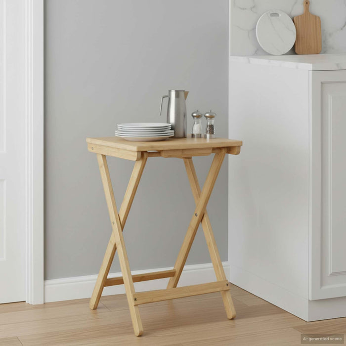 Masă de bucătărie Manual natural 40 x 30 x 53,5 cm Bambus - WALTI WALTI