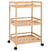 Cărucior de bucătărie cu roți natural 46 x 38 x 76 cm Bambus - WALTI WALTI