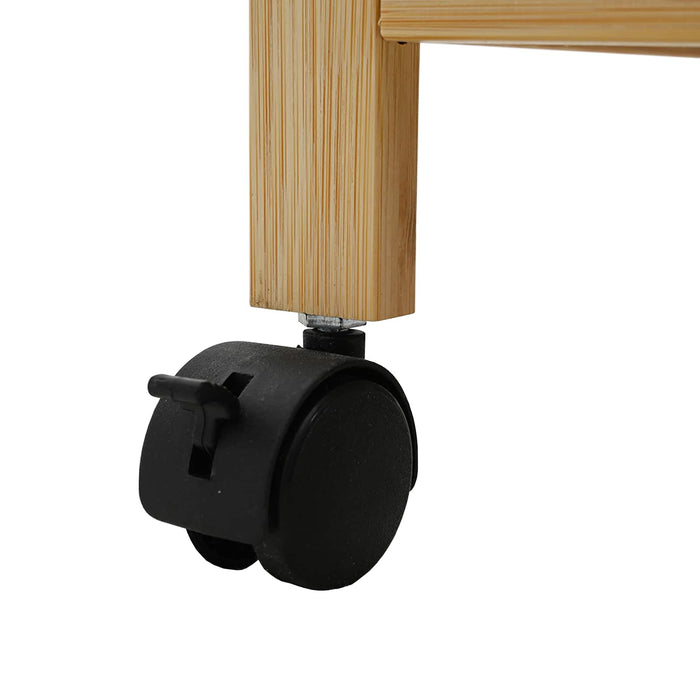 Cărucior de bucătărie cu roți natural 60 x 18 x 97 cm Bambus - WALTI WALTI