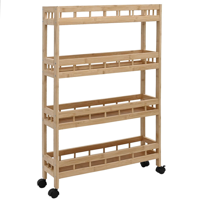 Cărucior de bucătărie cu roți natural 60 x 18 x 97 cm Bambus - WALTI WALTI