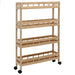 Cărucior de bucătărie cu roți natural 60 x 18 x 97 cm Bambus - WALTI WALTI