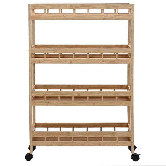 Cărucior de bucătărie cu roți natural 60 x 18 x 97 cm Bambus - WALTI WALTI