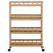 Cărucior de bucătărie cu roți natural 60 x 18 x 97 cm Bambus - WALTI WALTI
