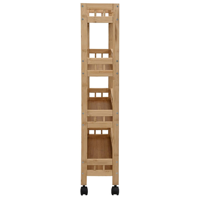 Cărucior de bucătărie cu roți natural 60 x 18 x 97 cm Bambus - WALTI WALTI
