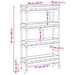 Cărucior de bucătărie cu roți natural 60 x 18 x 97 cm Bambus - WALTI WALTI