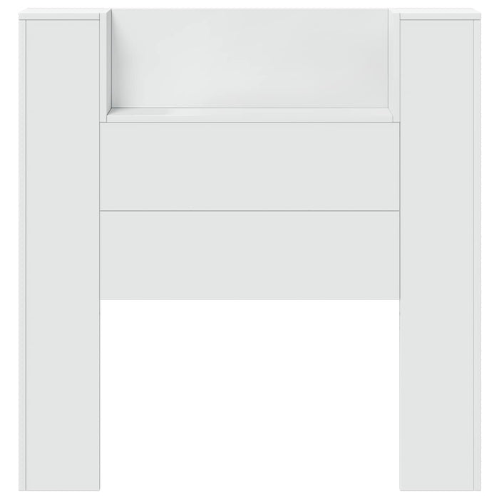 Tăblie cap cu raft Alb 100 x 16,5 x 103,5 cm Lemn compozit - WALTI WALTI