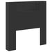 Tăblie cap cu raft Negru 100 x 16,5 x 103,5 cm Lemn compozit - WALTI WALTI
