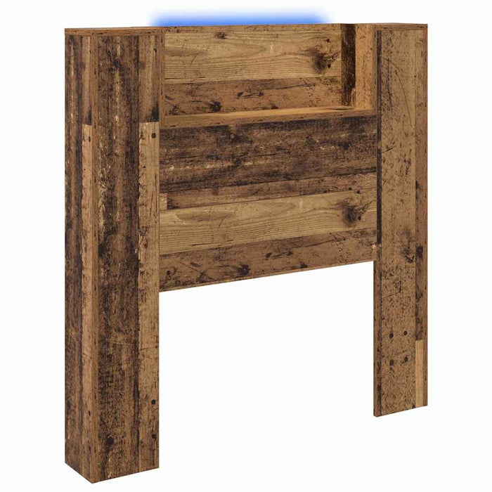 Tăblie cap cu raft Lemn vechi 100 x 15 x 103,5 cm Lemn compozit - WALTI WALTI