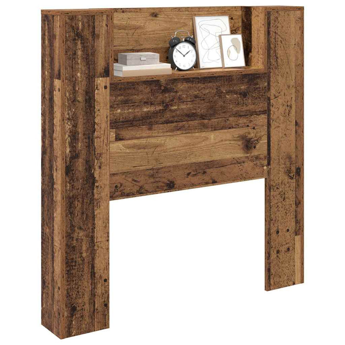Tăblie cap cu raft Lemn vechi 100 x 15 x 103,5 cm Lemn compozit - WALTI WALTI