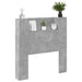 Tăblie cap Gri din beton 100 x 16,5 x 103,5 cm Lemn compozit - WALTI WALTI