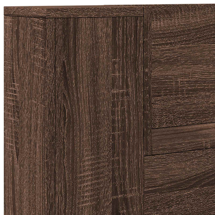 Tăblie cap Stejar închis 120 x 16,5 x 103,5 cm Lemn compozit - WALTI WALTI