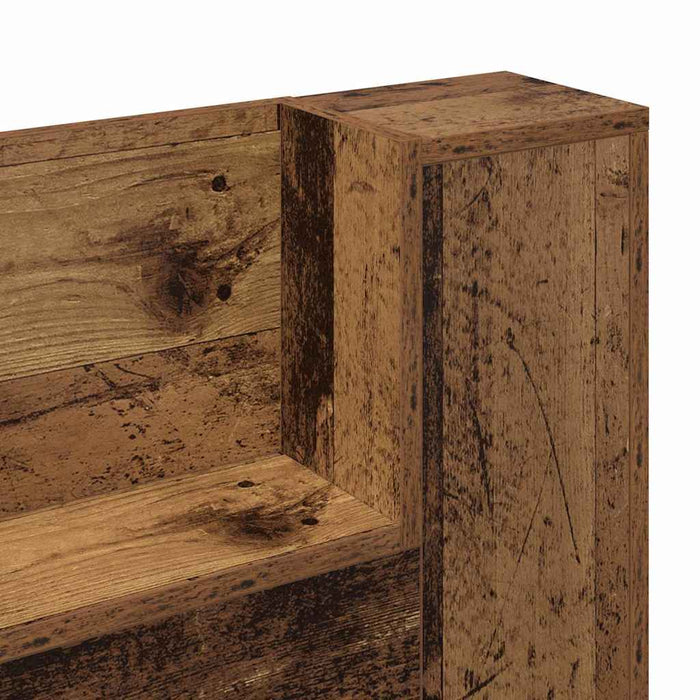 Tăblie cap cu raft Lemn vechi 120 x 15 x 103,5 cm Lemn compozit - WALTI WALTI