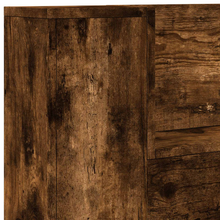 Tăblie cap Stejar fumuriu 120 x 16,5 x 103,5 cm Lemn compozit - WALTI WALTI