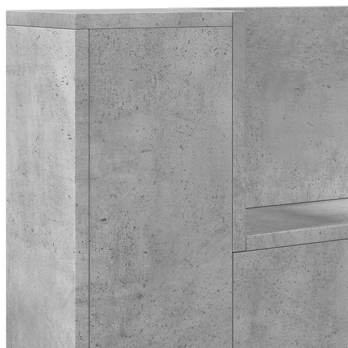 Tăblie cap Gri din beton 120 x 16,5 x 103,5 cm Lemn compozit - WALTI WALTI
