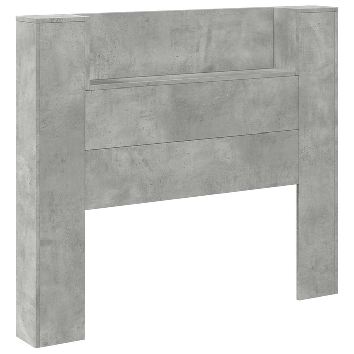 Tăblie cap Gri din beton 120 x 16,5 x 103,5 cm Lemn compozit - WALTI WALTI