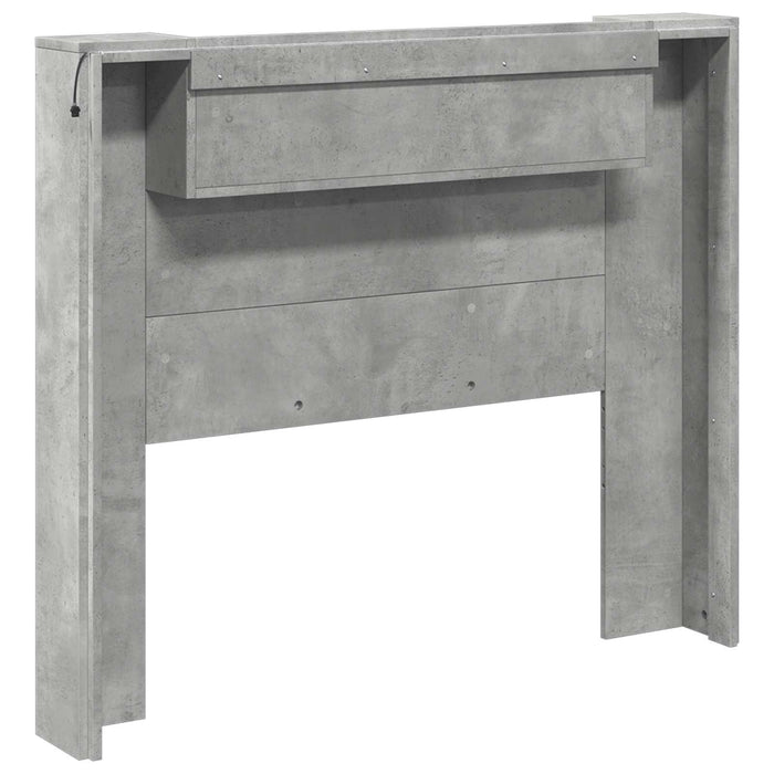 Tăblie cap Gri din beton 120 x 16,5 x 103,5 cm Lemn compozit - WALTI WALTI