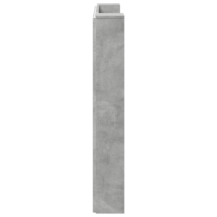 Tăblie cap Gri din beton 120 x 16,5 x 103,5 cm Lemn compozit - WALTI WALTI