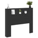 Tăblie cap cu raft Negru 120 x 16,5 x 103,5 cm Lemn compozit - WALTI WALTI