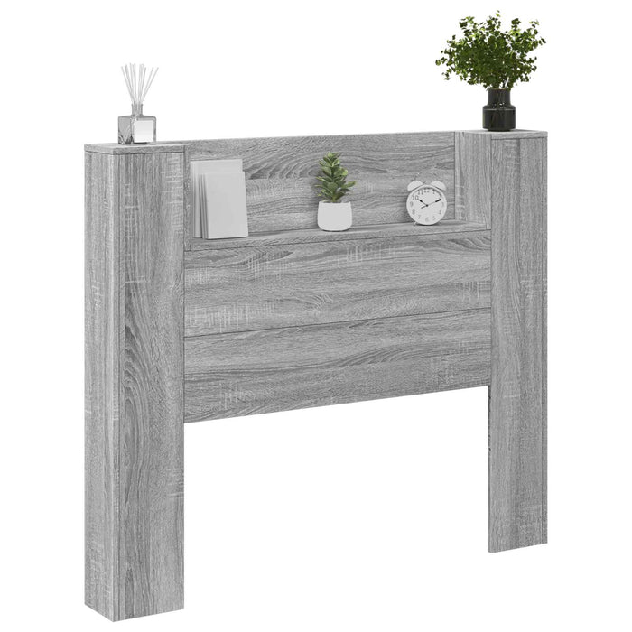 Tăblie cap Gri Sonoma 120 x 16,5 x 103,5 cm Lemn compozit - WALTI WALTI